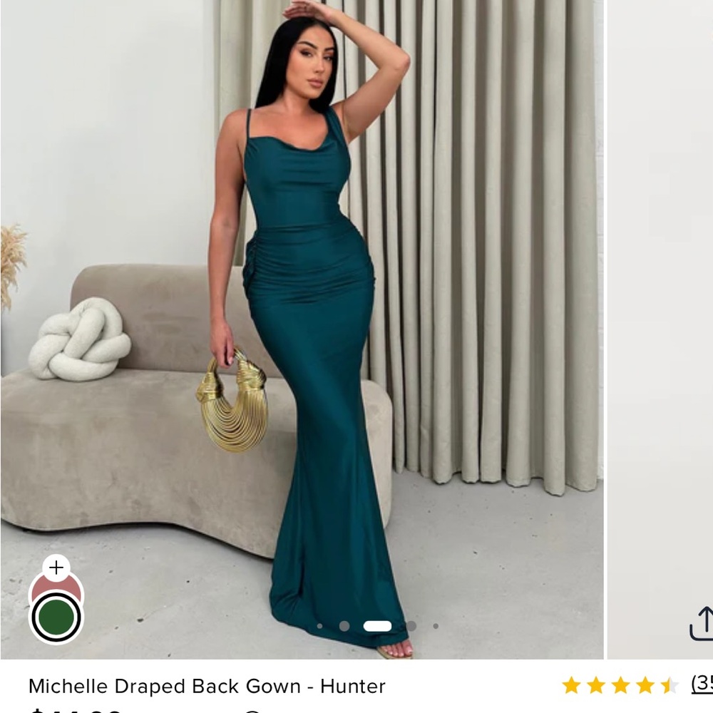 Elegant Teal Evening Gown